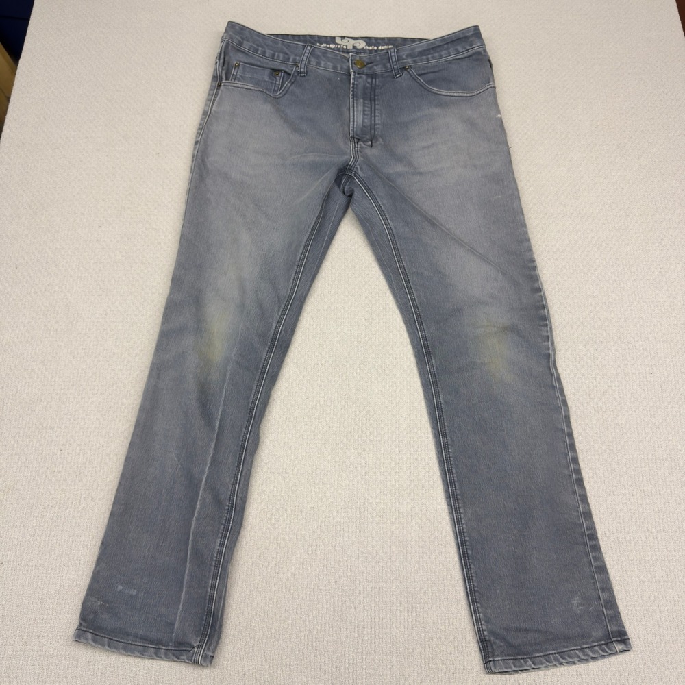 Bulletprufe Jeans Mens 36x33 Denim Slim Fit Distressed Skater Grunge Y2k Casual
